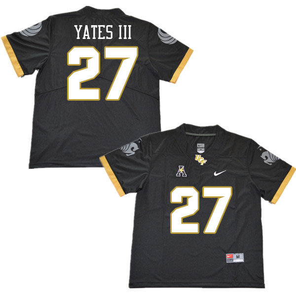 Men #27 Walter Yates III UCF Knights College Football Jerseys Stitched Sale-Black